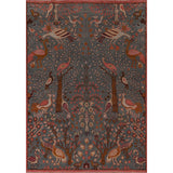 Animals Design Gray Ziegler Indian Area Rug Handmade Wool Carpet - 7'9"x 9'9"