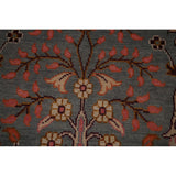 Animals Design Gray Ziegler Indian Area Rug Handmade Wool Carpet - 7'9"x 9'9"