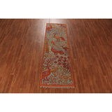 Animals Design Ziegler Indian Runner Rug Handmade Wool Carpet - 2'6"x 8'1"