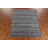 Animals Gray Gabbeh Indian Area Rug Handmade Wool Carpet - 7'11"x 9'6"