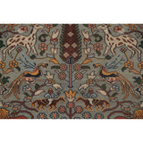 Animals Hunting Design Ziegler Area Rug Handmade Wool Carpet - 7'11" x 9'11"