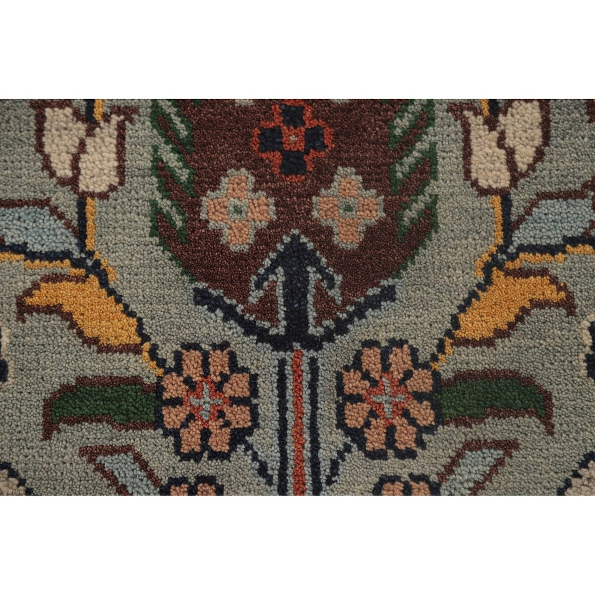 Animals Hunting Design Ziegler Area Rug Handmade Wool Carpet - 7'11" x 9'11"