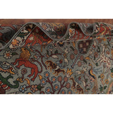 Animals Hunting Design Ziegler Area Rug Handmade Wool Carpet - 7'11" x 9'11"