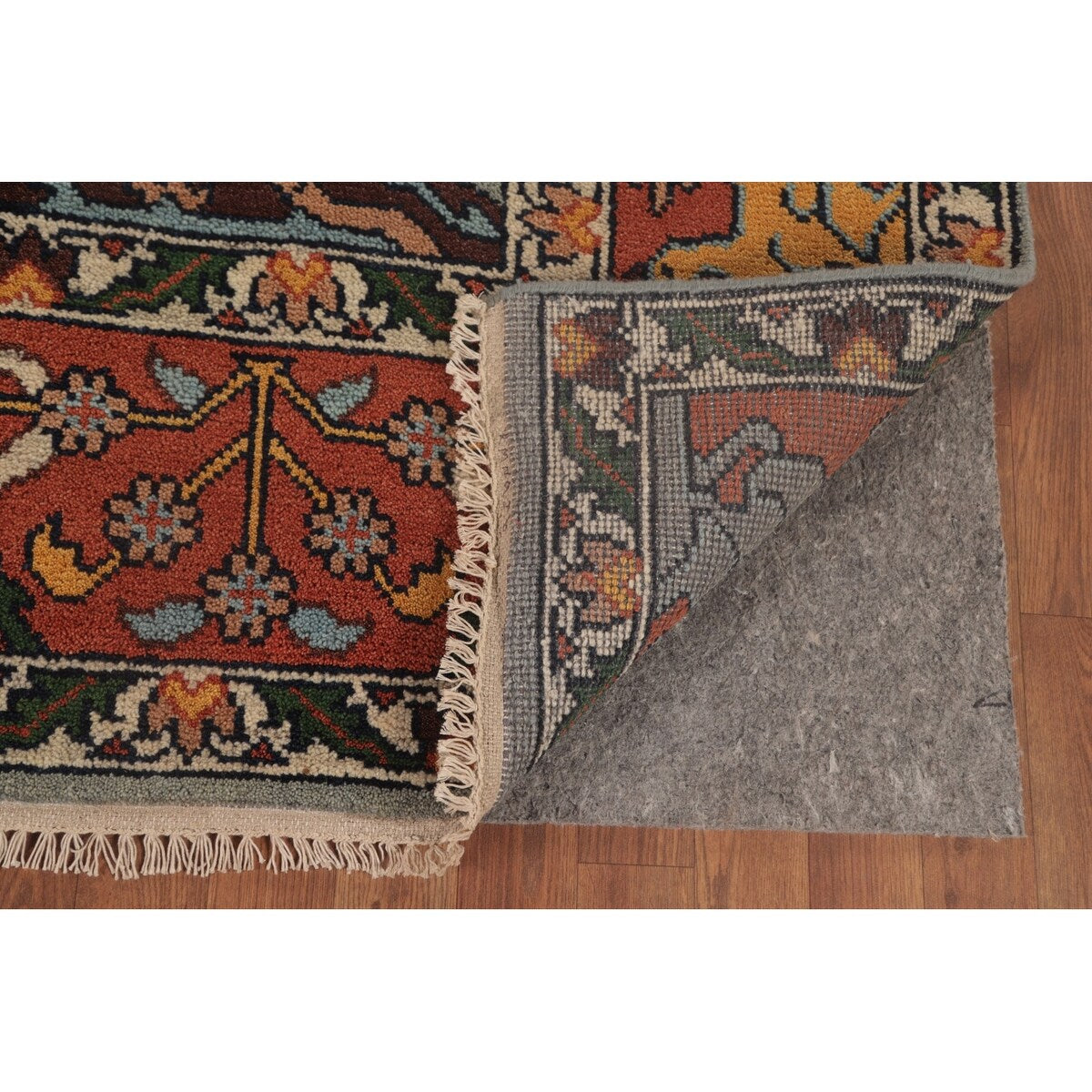 Animals Hunting Design Ziegler Area Rug Handmade Wool Carpet - 7'11" x 9'11"
