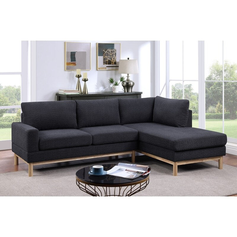 Anisa Sherpa Sectional Sofa with Right-Facing Chaise