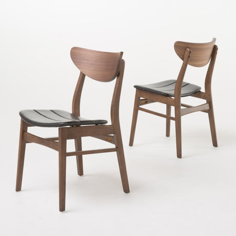 Anise Faux Leather and Rubberwood Dining Chair (Set of 2) by Christopher Knight Home