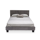 Anita II Contemporary Grey Fabric Platform Bed