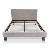 Anita II Contemporary Grey Fabric Platform Bed