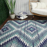 Anita Modern Aztec Trellis Pattern Indoor/ Outdoor Area Rug