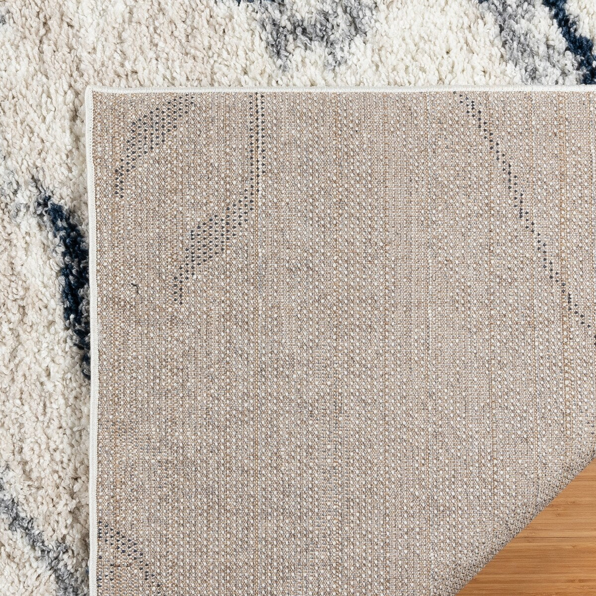 Gertmenian Anjou Marble Navy Abstract Modern Shag Area Rug
