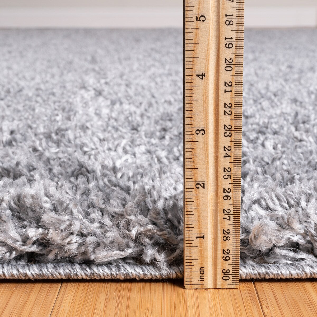 Gertmenian Anjou Solid Grey Thick Plush Shag Area Rug