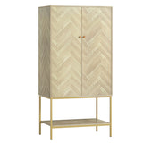 Anmytek 2 Door Wood Wardrobe Closet Bedroom Storage Armoires with Hanging Rod and Shelf