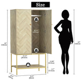 Anmytek 2 Door Wood Wardrobe Closet Bedroom Storage Armoires with Hanging Rod and Shelf