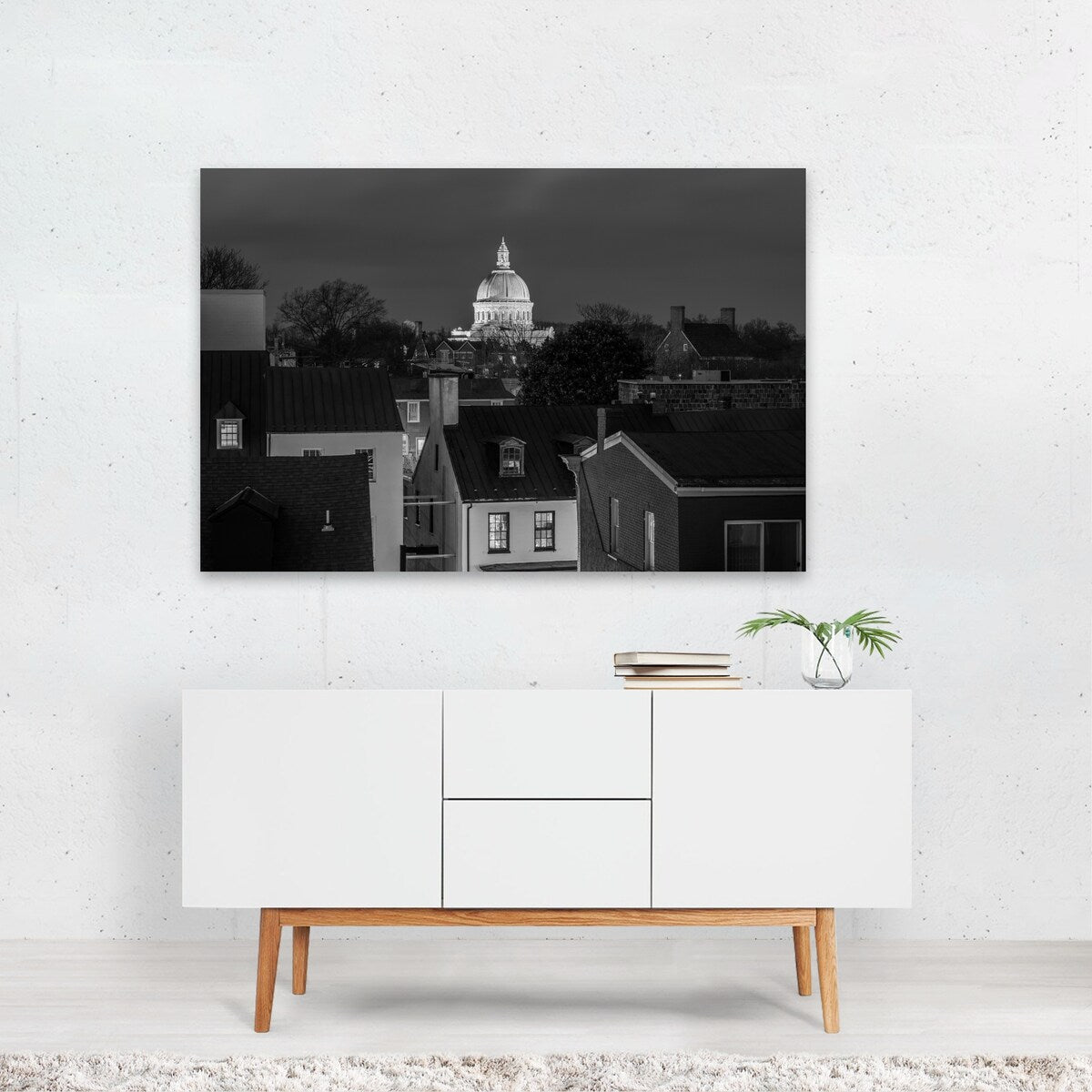 Annapolis Maryland Photography Black White Cityscape Art Print/Poster