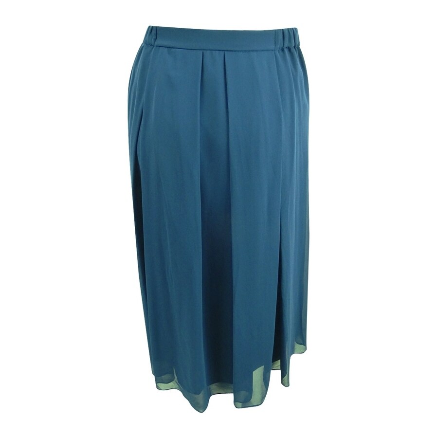 Anne Klein Women's Plus Size Pleated Midi Skirt