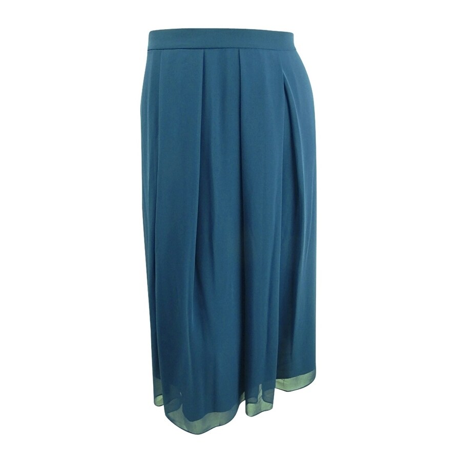 Anne Klein Women's Plus Size Pleated Midi Skirt