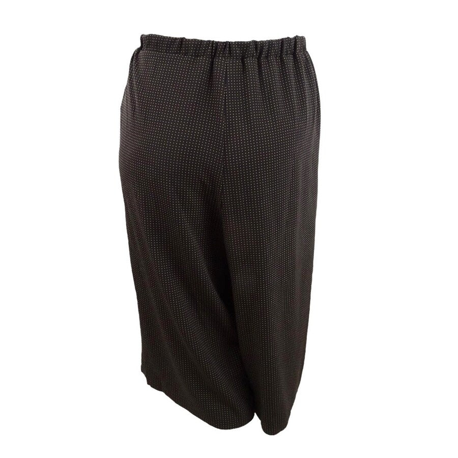 Anne Klein Women's Plus Size Pull-On Polka Dot Culottes