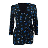 Anne Klein Women's Printed Tie-Waist Top