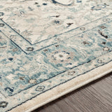 Annelie Teal & Grey Updated Traditional Area Rug - 2' x 3'
