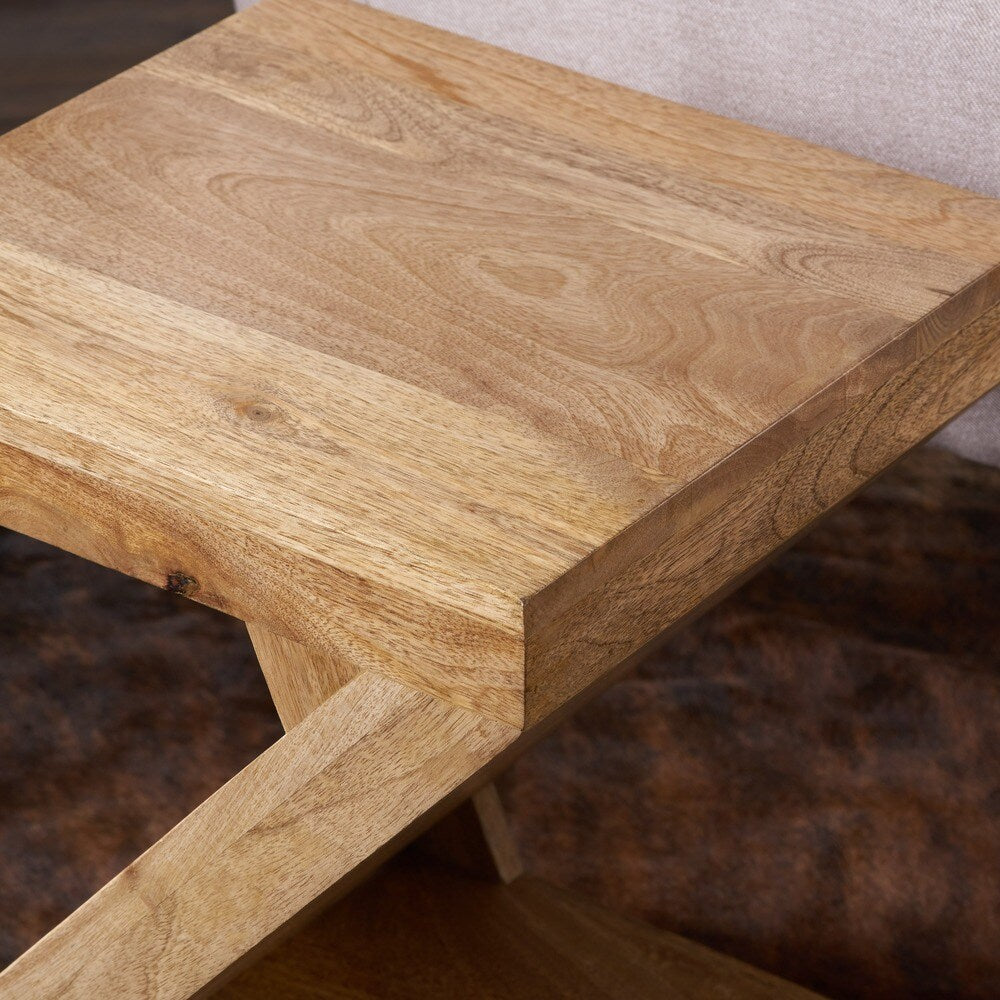 Annette Mango Wood Z-Shaped End Table by Christopher Knight Home