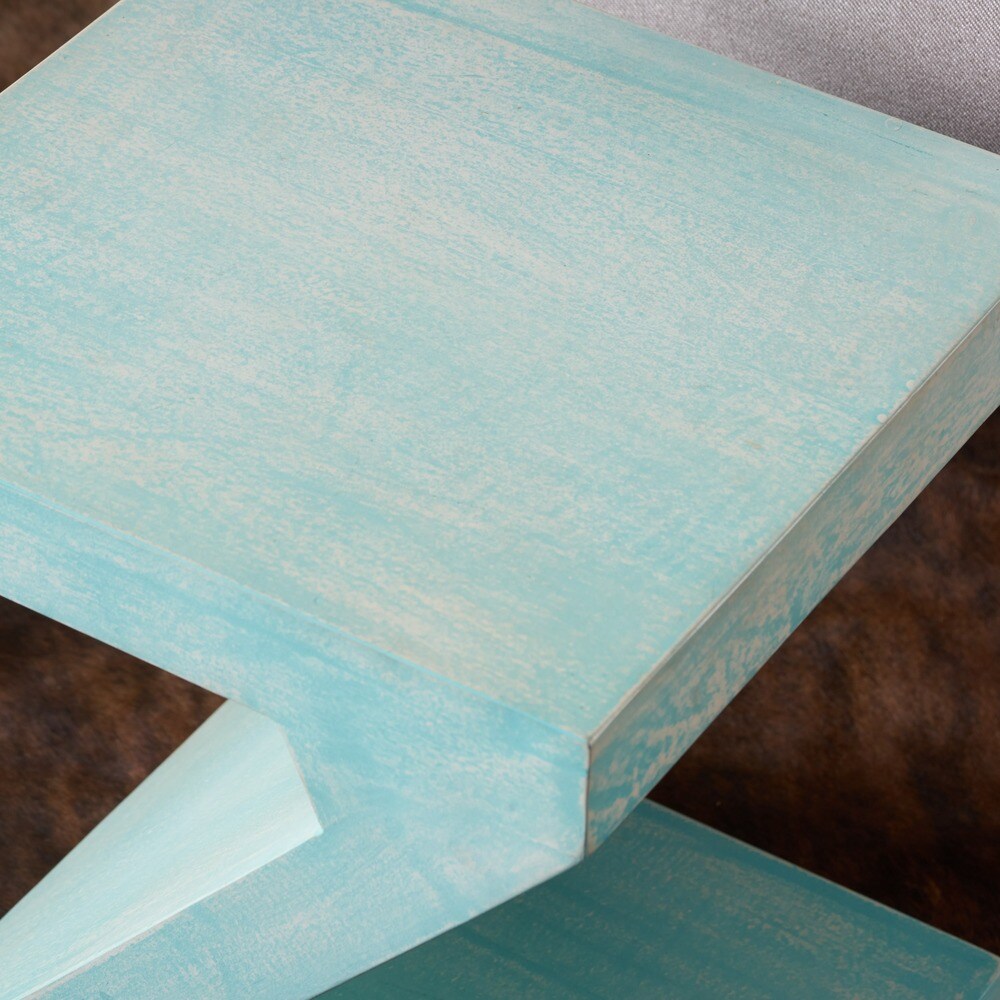 Annette Mango Wood Z-Shaped End Table by Christopher Knight Home