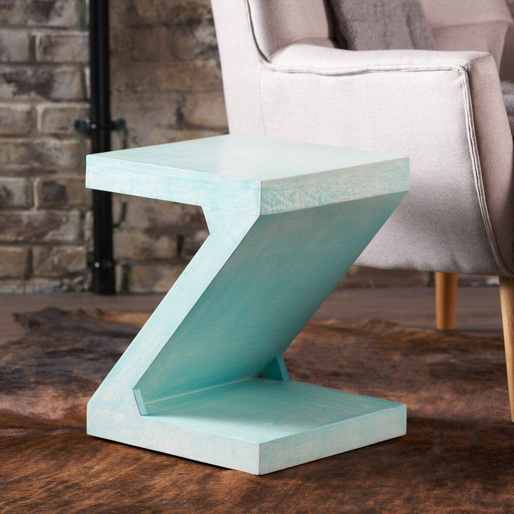 Annette Mango Wood Z-Shaped End Table by Christopher Knight Home