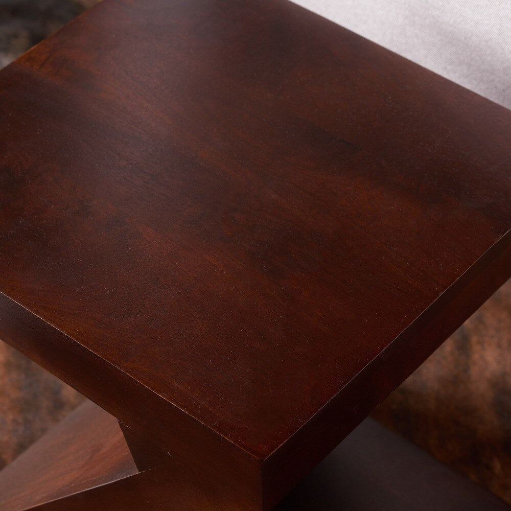 Annette Mango Wood Z-Shaped End Table by Christopher Knight Home