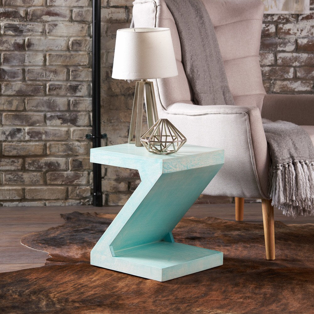 Annette Mango Wood Z-Shaped End Table by Christopher Knight Home