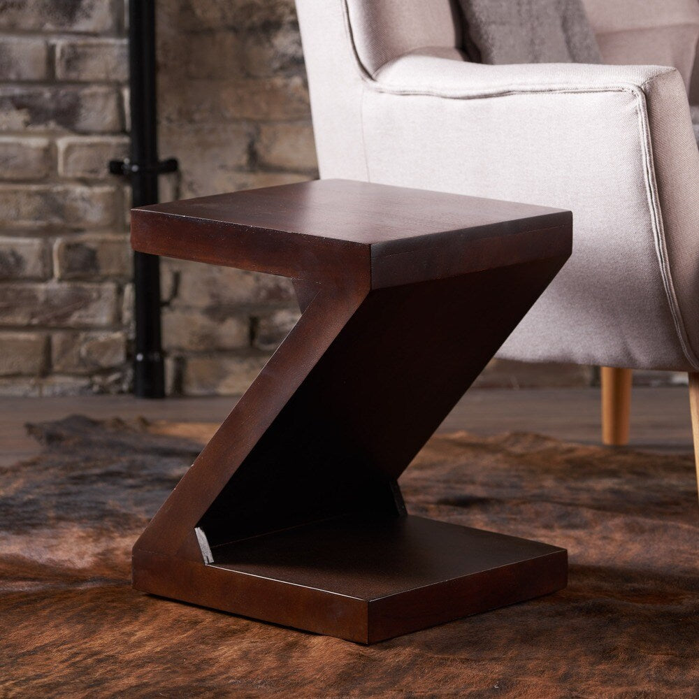 Annette Mango Wood Z-Shaped End Table by Christopher Knight Home