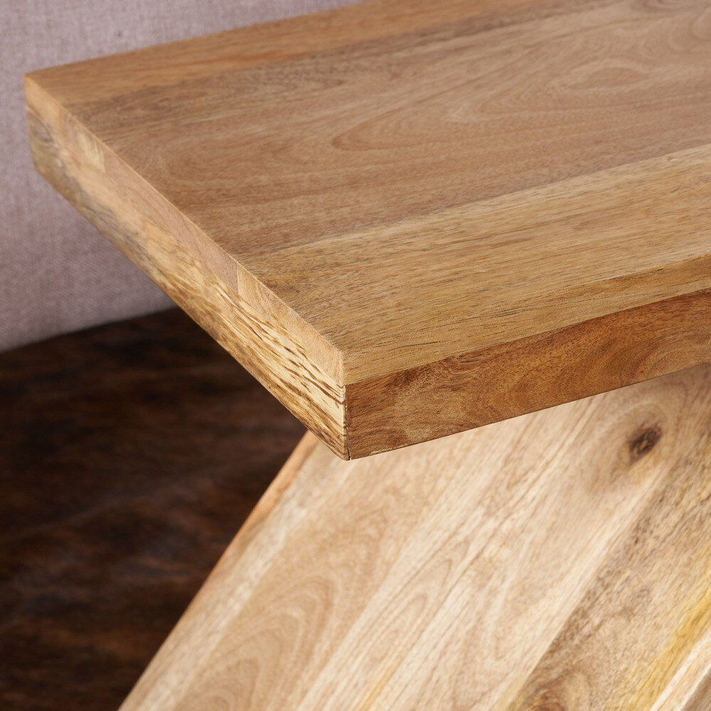 Annette Mango Wood Z-Shaped End Table by Christopher Knight Home