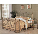 Annie Antique Brushed Gold Metal Nightstand