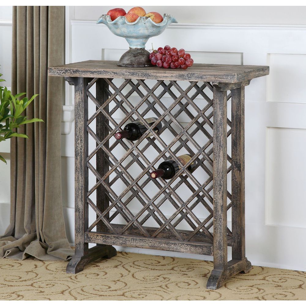 Uttermost Annileise Charcoal Wine Table