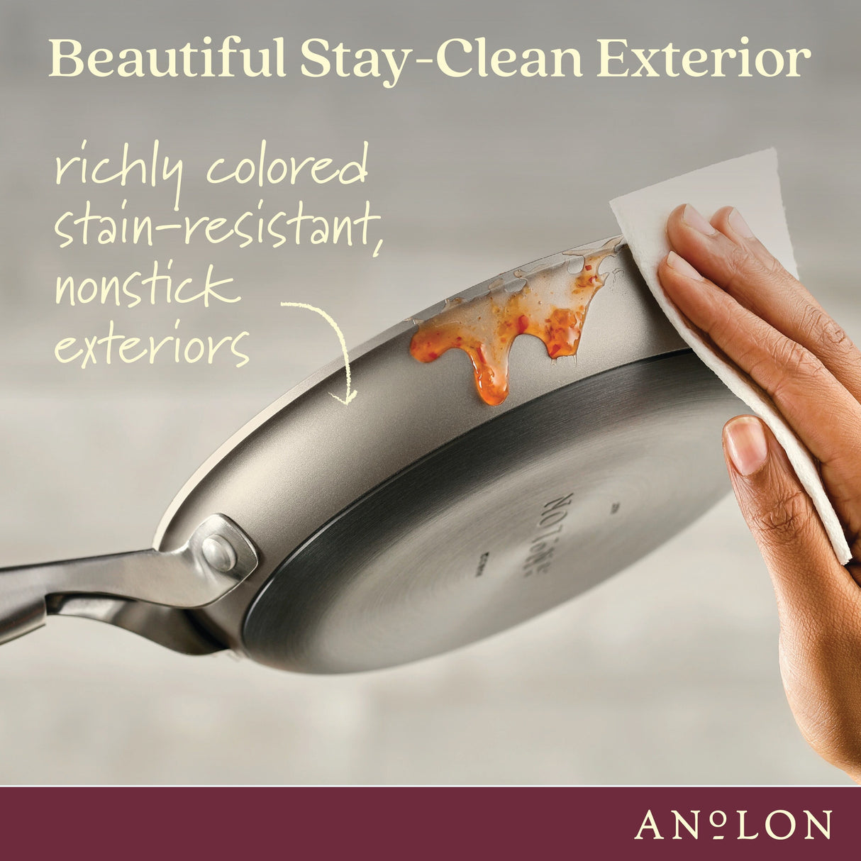 Anolon Achieve Hard Anodized Nonstick Cookware Pots and Pans Set, 9-Piece