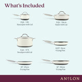 Anolon Achieve Hard Anodized Nonstick Cookware Pots and Pans Set, 9-Piece