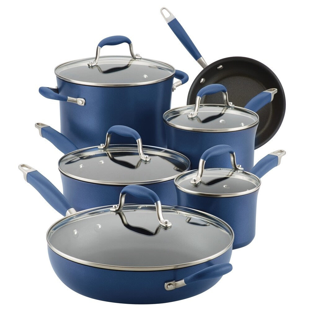 Anolon Advanced Hard-anodized Nonstick 11-pc. Indigo Cookware Set