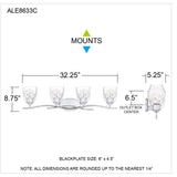 Ansley 4-Light Polished Chrome Bath Light