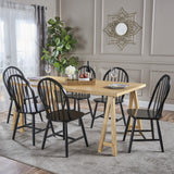Ansley Farmhouse Cottage 7-piece Wood Dining Set by Christopher Knight Home