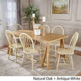 Ansley Farmhouse Cottage 7-piece Wood Dining Set by Christopher Knight Home