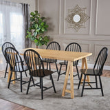 Ansley Farmhouse Cottage 7-piece Wood Dining Set by Christopher Knight Home