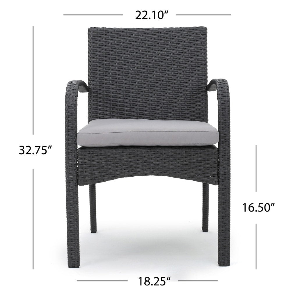 Anthony Outdoor 7-piece Wicker Dining Set with Cushions by Christopher Knight Home