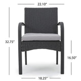 Anthony Outdoor 7-piece Wicker Dining Set with Cushions by Christopher Knight Home