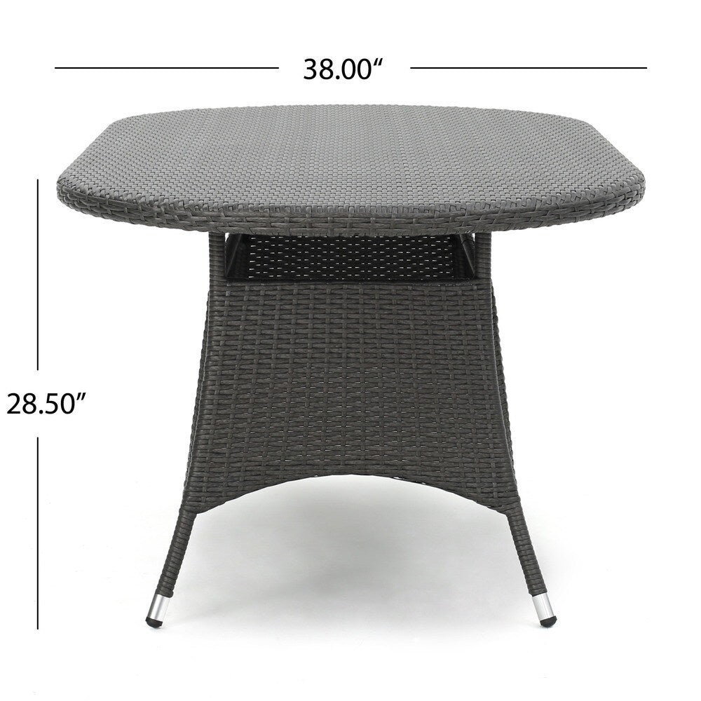 Anthony Outdoor 7-piece Wicker Dining Set with Cushions by Christopher Knight Home