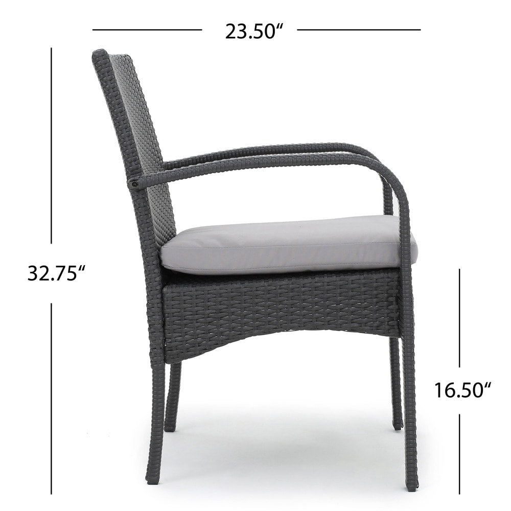 Anthony Outdoor 7-piece Wicker Dining Set with Cushions by Christopher Knight Home