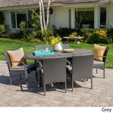 Anthony Outdoor 7-piece Wicker Dining Set with Cushions by Christopher Knight Home
