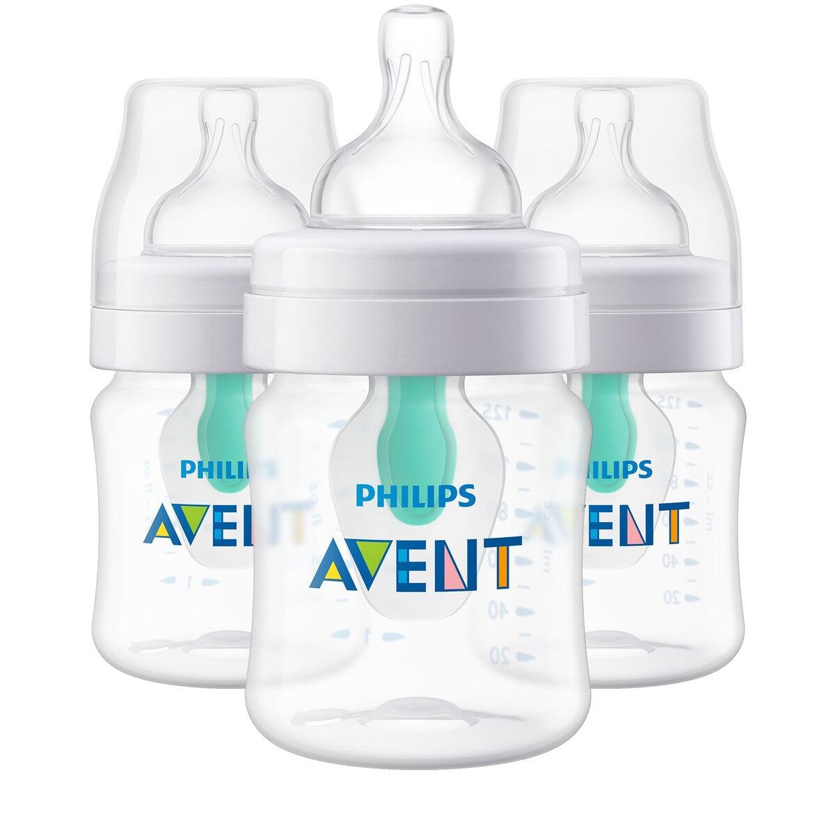 Anti-Colic Baby Bottle with AirFree Vent 4oz 3 Pack