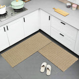Anti-Fatigue Standing Cushioned Kitchen Bath Mats [Set of 2] Cotton Hand Woven Waterproof Non-Slip-Office, Sink, Laundry