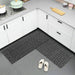 Anti-Fatigue Standing Cushioned Kitchen Bath Mats [Set of 2] Cotton Hand Woven Waterproof Non-Slip-Office, Sink, Laundry