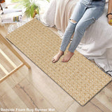 Anti-Fatigue Standing Cushioned Kitchen Bath Mats [Set of 2] Cotton Hand Woven Waterproof Non-Slip-Office, Sink, Laundry