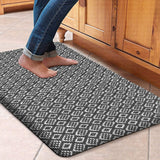 Anti-Fatigue Standing Cushioned Kitchen Bath Mats [Set of 2] Cotton Hand Woven Waterproof Non-Slip-Office, Sink, Laundry