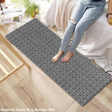 Anti-Fatigue Standing Cushioned Kitchen Bath Mats [Set of 2] Cotton Hand Woven Waterproof Non-Slip-Office, Sink, Laundry